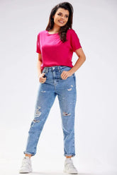 Awama simple cut soft blouse  Adomoo
